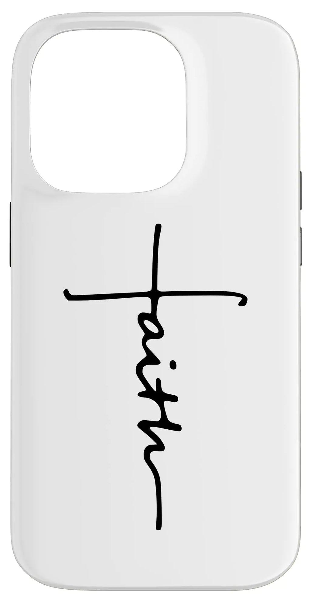 iPhone 14 Pro Faith Black And White Christian Cross Cell Phone Case
