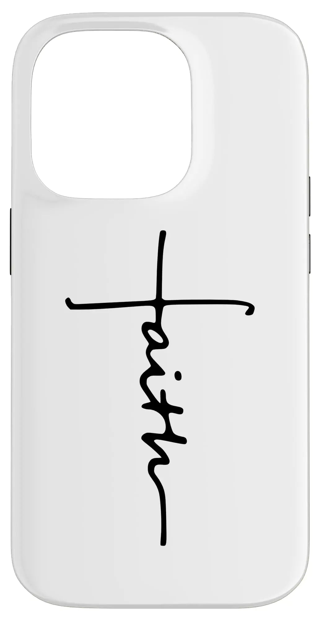 iPhone 14 Pro Faith Black And White Christian Cross Cell Phone Case